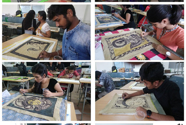 Kalamkari Cloth Printing Workshop for B. Des Students.
